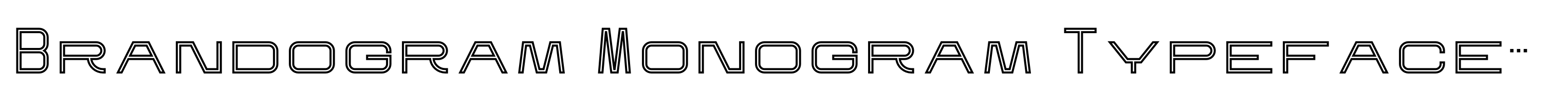 Brandogram Monogram Typeface Stencil One